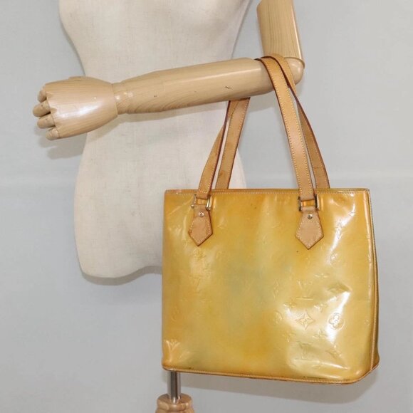 LOUIS VUITTON Monogram Vernis Houston Hand Bag Gris - Picture 14 of 14